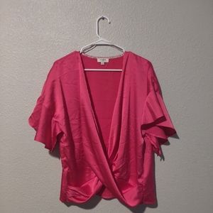 Silky pink top